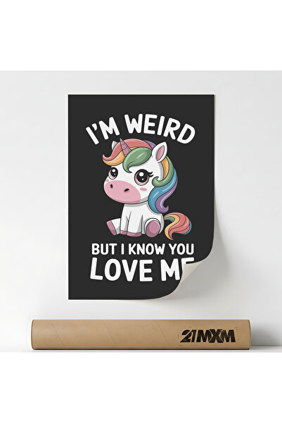 21mxm Poster Deco „74 Unicorn - I Know You Love Me”, Material Textil, A4 (21 ...