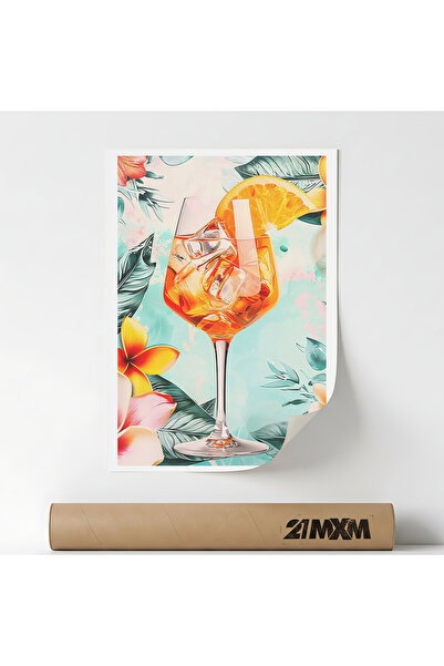 21mxm Poster Decorativ Stil Italian 'Aperitivo 62', Material Textil, A3 (29.7...
