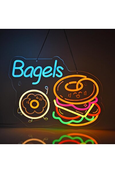 Slasa Bagels Neon Sign 40x31cm with 6mm Acrylic Base LED Wall Decor