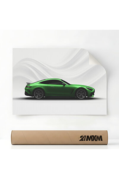 21mxm Poster Auto Premium - 1763 AMG GT63 PRO 2025 Verde – Design Minimalist,...