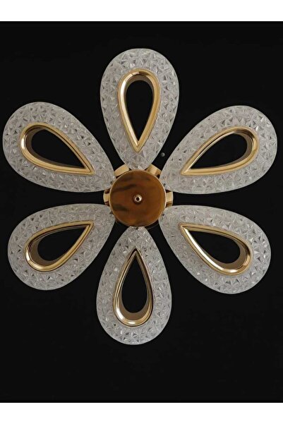 CanAydınlatma Gold Damla Model Tavana Sıfır 6'lı 3 Renk LED Modern Salon Avizesi