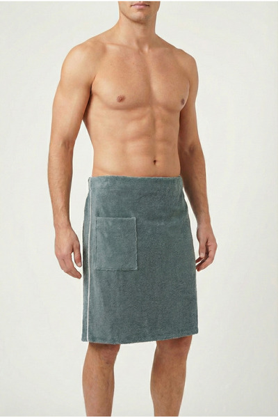 Motif Mağaza *Export Surplus* Men's Hamam Beach Towel Sauna Skirt with Snap F...