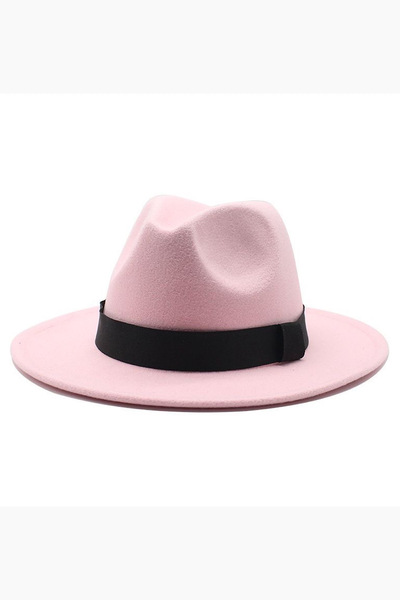 Giraffe Retro roza panama fedora šešir