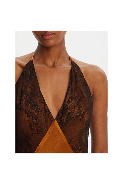 Bardot damskie sukienka_wieczorowa brazowy Estrella Haltrel 59977DB