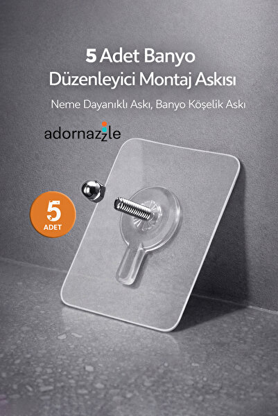 adornazzle 5 komada organizatora za kupatilo, montažni nosač, organizator koj...
