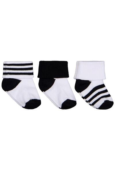 Civil Baby Seturi de șosete din acetat alb-negru pentru 0-24 luni - Standard ...