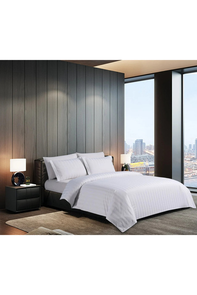 CASIMI Bed Linen, Hotel, Thick Damask, Single, 165g/sqm