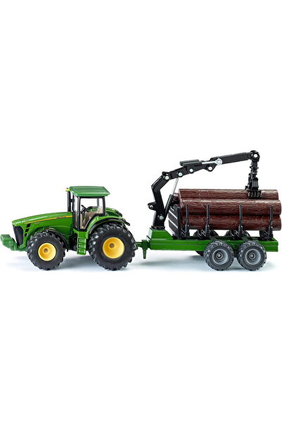 Siku FARMER tractor with forest trailer, model vehicle