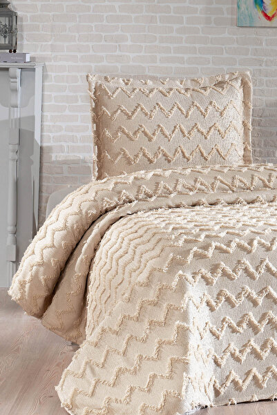 DANTEELHOME Nüans 2-Piece Single Bed Pique Set Beige