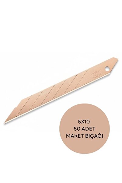 GÜMRÜK BEY 5'li Paket 10 Adet Maket Bıçağı Yedek Uç, 30'' Eğimli, 9 mm, Deri ...