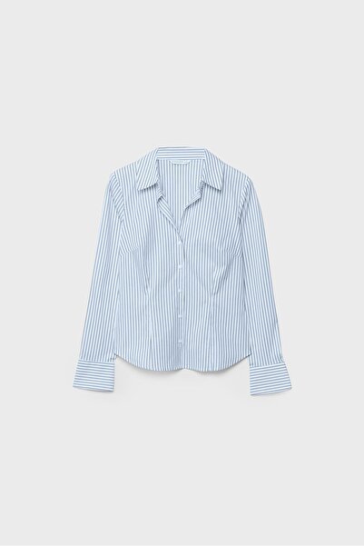 Stradivarius Basic striped fitted shirt