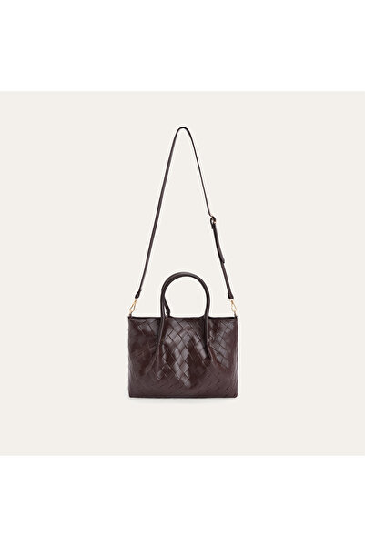 Mudo Leather-Like Knitted Handbag