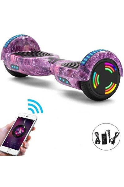 Shopi سكوتر كهربائي هوفر بورد مزود بموسيقى بلوتوث وإضاءة LED وميزات أمان - سي...