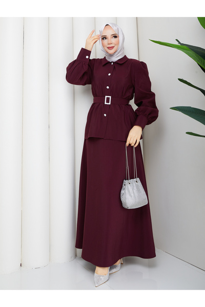 RACE FASHİON Balloon Sleeve Shirt & Skirt Islamic Clothing Set Rc9021