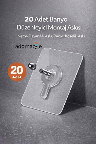 adornazzle 20 komada organizatora za kupatilo, montažni nosač, organizator ko...