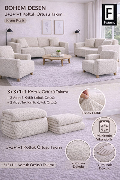 Faiend Богемний візерунок жакардовий 3 3 1 1 Еластичний чохол для дивана | Ел...