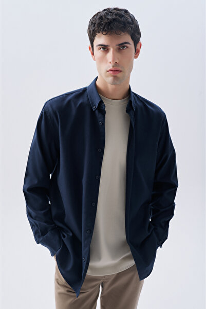 Mudo قميص LIOSEAL MIXED بقصة عادية وأكمام طويلة