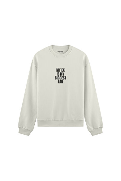 The Lucid Lab My Ex Is My Biggest Fan Oversize Sweatshirt - White