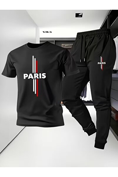 PAVRO Unisex Oversize Shorts Set Top and Bottom Two-Piece Comfortable Mixed P...