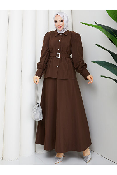 RACE FASHİON Balloon Sleeve Shirt & Skirt Islamic Clothing Set Rc9021