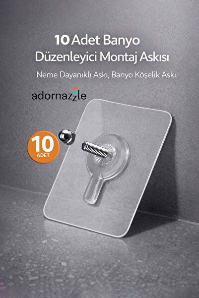 adornazzle 10 komada organizatora za kupatilo, montažni nosač, organizator ko...