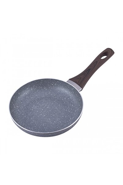 Kamille Universal Frying Pan, Aluminum, Marble Coating, 20 cm, Gray/Dark Brown