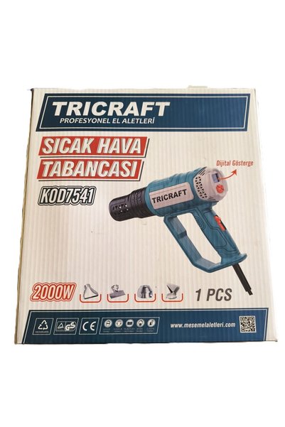 Tricraft DİJİTAL GÖSTERGELİ SICAK HAVA TABANCASI 2000W