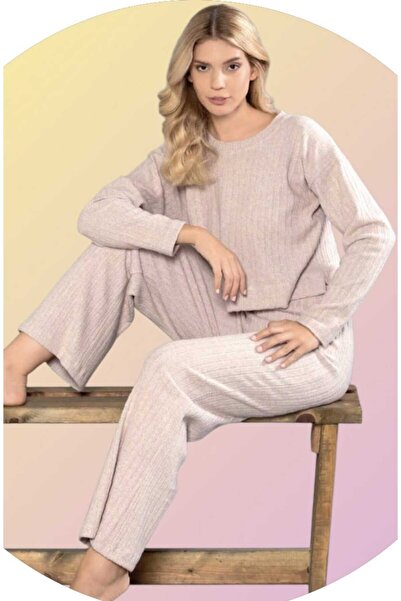 Zen Kaşkorse Long Sleeve Pajama Set Personalized Mink
