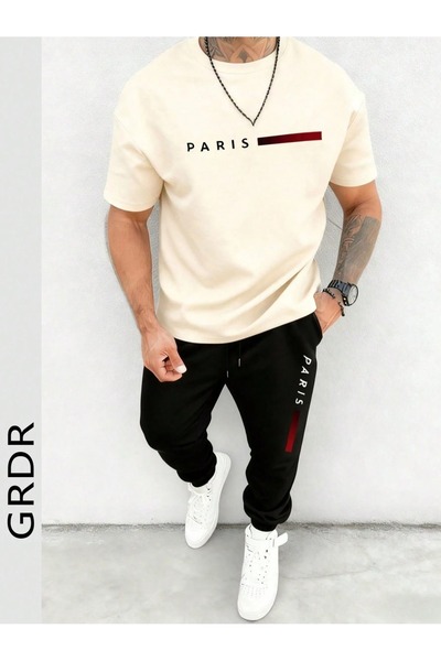 PAVRO Unisex Oversize Shorts Set Bottom-Top Two-Piece Comfortable Bmb Prs Ny ...