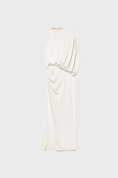 Stradivarius Draped cape midi dress