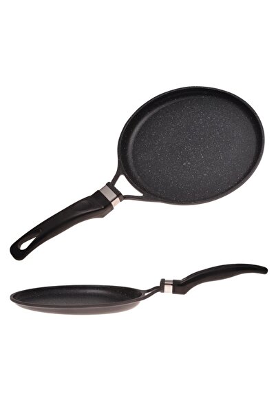 Kamille Tavă antiaderentă pentru clătite, din marmură, 24 cm (aluminiu, neagră)