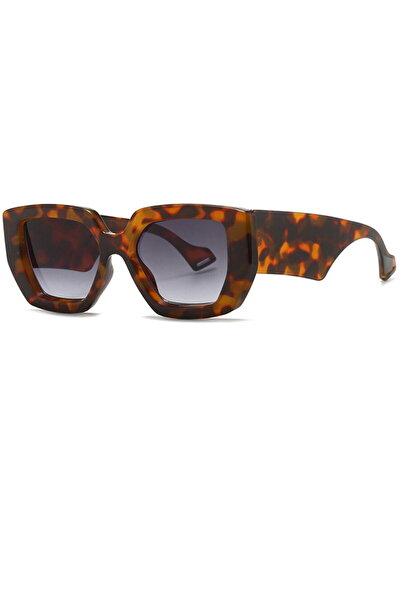 Techsuit Vintage Women Sunglasses - (86321) - Leopard / Gradient Gray