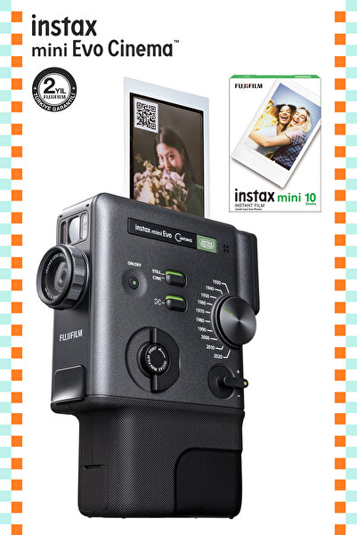 Fujifilm Instax Mini Evo Cinema Fotoğraf Makinası ve 10'lu Mini Film
