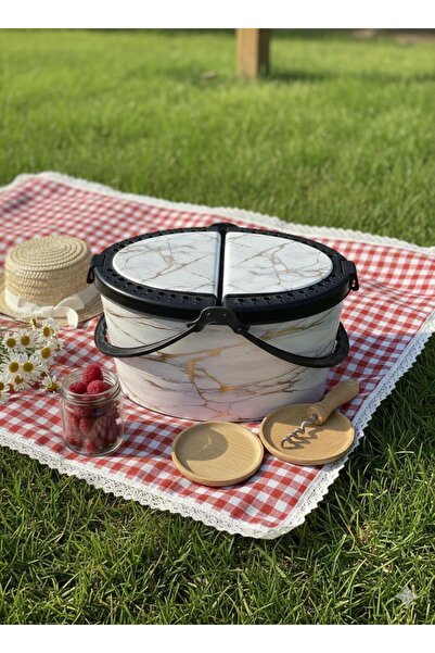 Violet Piknik Ve Kamp Sepeti-Piknik Çantası-Ekmeklik-15 Litre