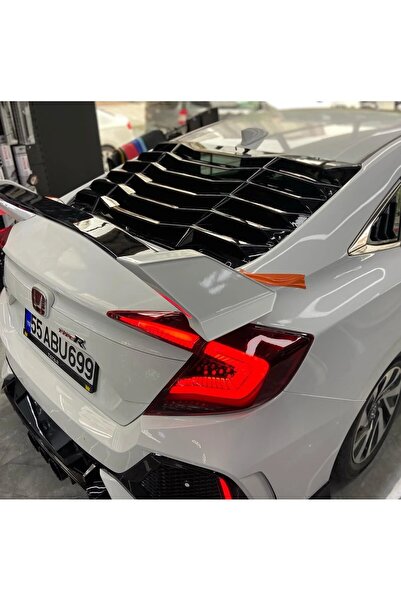 Tuning Vadisi Honda Civic FC5 Arka Cam Vizörü (Plastik) Piano Black