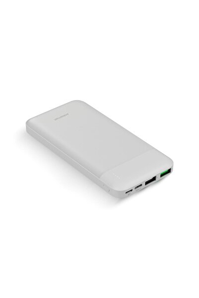 Polosmart PBS150 Taşınabilir 10.000mAh 2 USB 1 PD Çıkışlı 10W Powerbank Beyaz