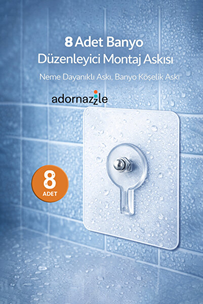 adornazzle 8 komada organizatora za kupatilo, montažni nosač, organizator koj...