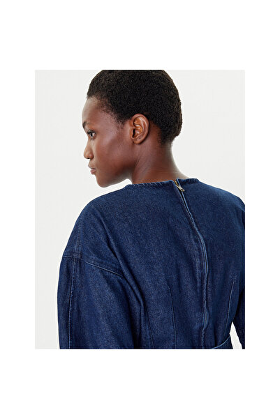 French Connection Rochie din denim pentru femei, albastru marin 71ZAQ