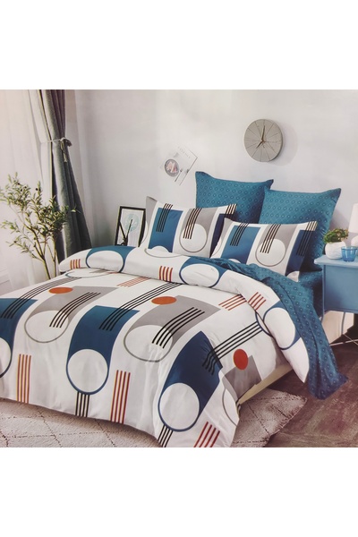 Casa Pucioasa Double bed linen set, Cotton 6 pieces with Stretchy