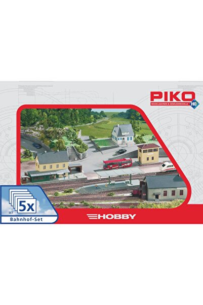Piko Set 5 buildings train station Neustadt - H0 61923