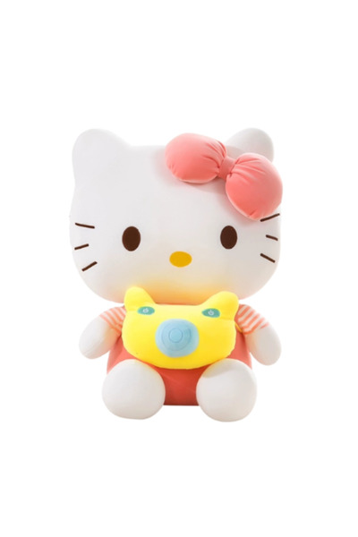 SANRIO دمية هيلو كيتي وبري مع حقيبة كتف صفراء – دمية محشوة ناعمة، هدية لطيفة ...