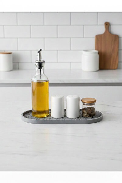 LİRAZON Silicone Non-Slip Oval Oil Pot Mat Multi-Purpose Organizer Oil Pot an...