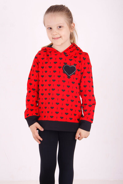 Toontoy سويت شيرت بناتي بقصة عادية وطباعة مميزة - 2 خيط