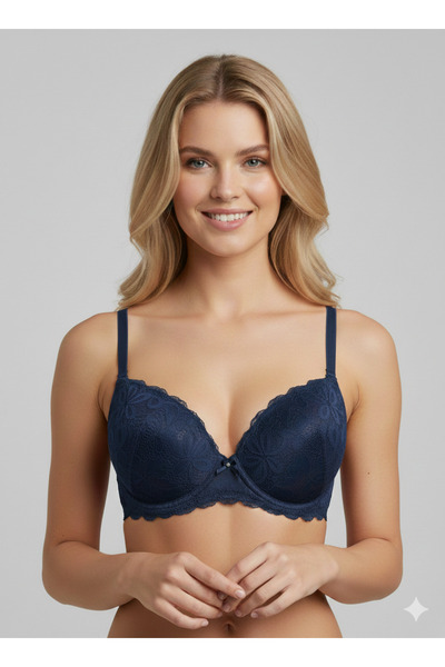 Viuma Women's Navy Blue V620861 Lyon Underwire Double Push Up/Extra Padded La...