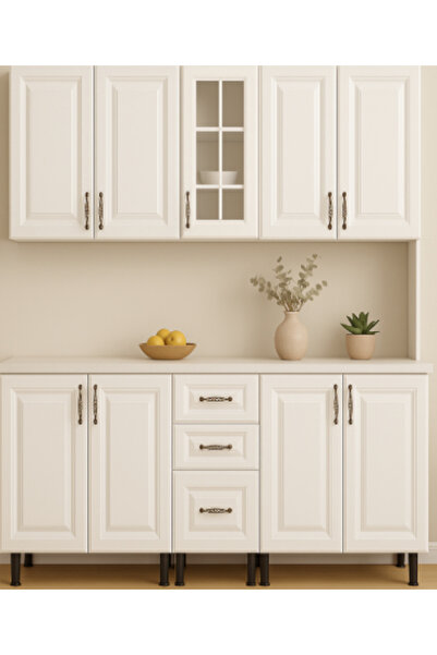 BRC Bucatarie 200 cm mdf infoliat alb