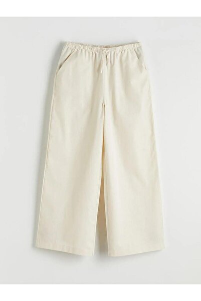 LC Waikiki Pantaloni din poplin pentru fete cu talie elastică (S6)