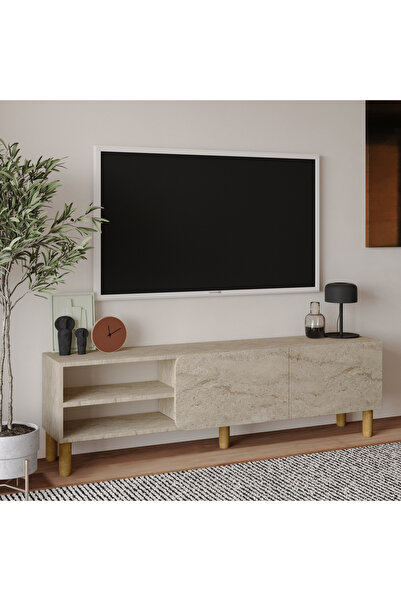 İNARCH DİZAYN River 150 cm Modern TV Sehpası – Kapaklı ve Raflı Tasarım