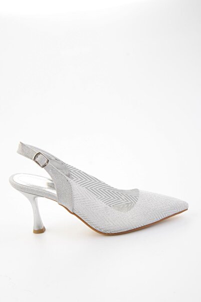 Bambi Gümüş Kadın Abiye Ayakkabı K01670061678