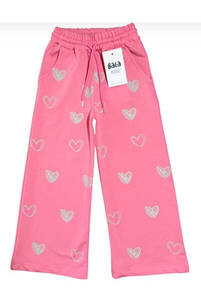 BEGONYA BEBECE KIDS بنطلون باليزو مطبوع عليه قلب للفتيات