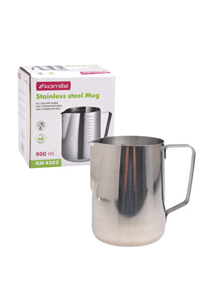 Kamille Stainless Steel Mug, 900 ml, Suitable for Induction and Gas, 9.5x14 cm